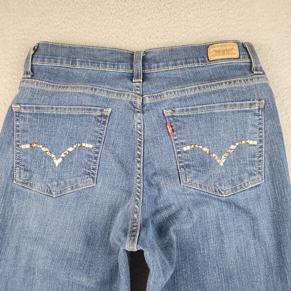 Levi's 512 Jeans Womens 10 Misses Blue Perfectly Slimming Boot Cut Stretch Denim - Picture 9 of 12